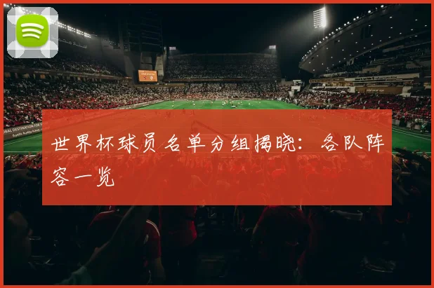 世界杯球员名单分组揭晓:各队阵容一览